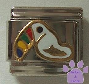 White toucan Italian Charm