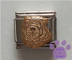 Sharpei Dog Italian Charm Wrinkled Puppy
