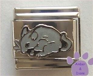 Adorable Gray Mouse Italian Charm