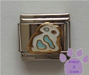 Cute White Bunny Rabbit Italian Charm