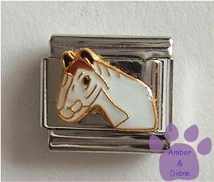 White Horse's Head Italian Charm