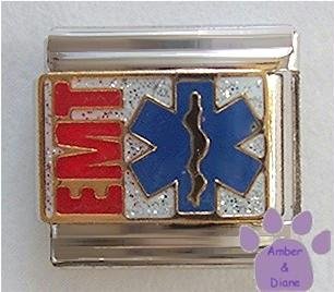 EMT Italian Charm *Emergency Medical Technician* symbol