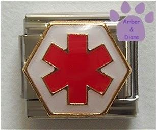 Star of Life Medical Symbol Italian Charm - Hospital Sign