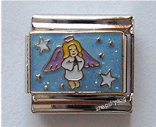 Blonde Angel Girl Italian Charm Flying Among the Stars