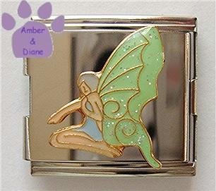 Lovely Green Fairy Italian Charm Megalink