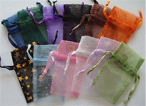 Organza Gift Bag variety of colors 3 X 1.75 inches Drawstring