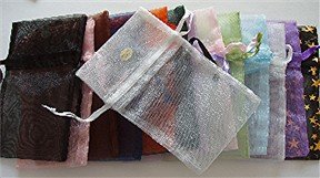 Organza Gift Bag variety of colors 4.75 X 2.75 inches Drawstring