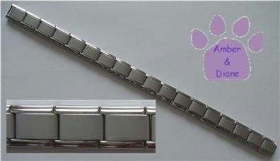 Silvertone Matte Italian Charm Starter Bracelet, 18 Link
