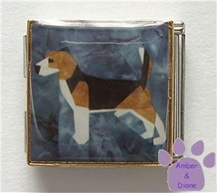 Beagle Custom Photo Italian Charm Megalink - Hound Dog