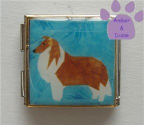 Collie or Sheltie Dog Photo Italian Charm Megalink full body