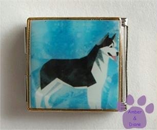 Husky Dog Custom Photo Italian Charm Megalink