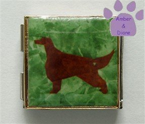 Irish Setter Dog Custom Photo Italian Charm Megalink