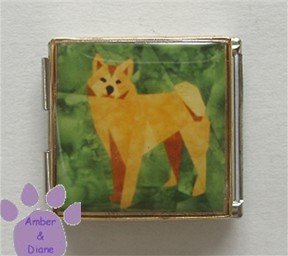 Shiba Inu Dog Custom Photo Italian Charm Megalink full body pose