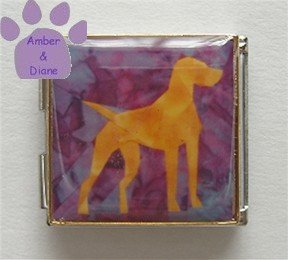 Vizsla or Pointer Dog Custom Photo Italian Charm Megalink