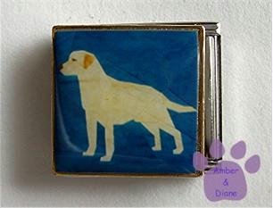 Yellow Lab Dog Custom Photo Italian Charm Megalink