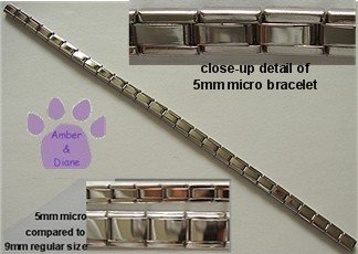 Shiny Silvertone Italian Charm Micro Starter Bracelet - 27 Links