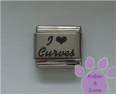 I Love Curves Laser Italian Charm