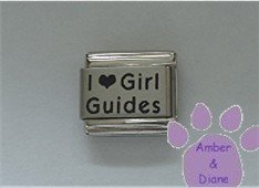 I Love Girl Guides Laser Italian Charm