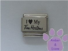 I Love My Tim Hortons Laser Italian Charm