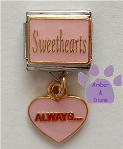 Sweethearts Dangle Italian Charm with ALWAYS... in Pink
