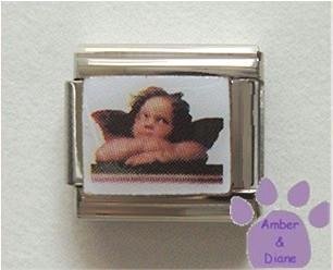 Raphael Cherub Italian Charm second Sistine Madonna Angel