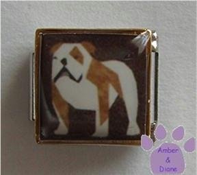 English Bull Dog 9mm Custom Photo Italian Charm