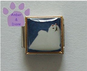 Maltese Dog 9mm Custom Photo Maltese 9mm Italian charm