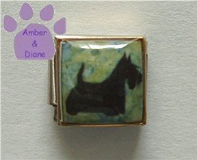 Scottish Terrier Dog 9mm Custom Photo Italian Charm Scottie Dog