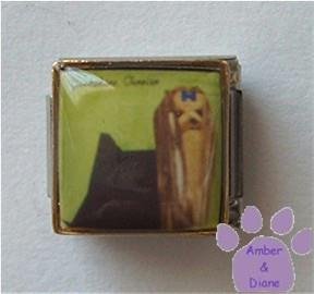 Yorkshire Terrier 9mm Custom Photo Italian Charm