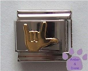 ASL I Love You Italian Charm American Sign Language
