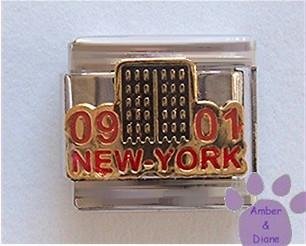 New York 9 11 01 Italian Charm Twin Towers