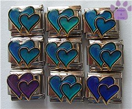 Double Heart Mood Italian Charm changes color with your moods