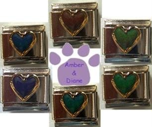 Mood Heart Italian Charm Changes color with your moods