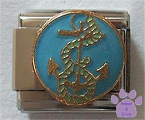 Anchor Circled with Rope Italian Charm for Sailor or Boater