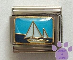 Beautiful Sail Boat on a Calm Sea Italian Charm