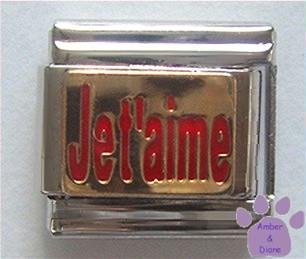 Je t'aime Italian Charm I Love You in the language of love