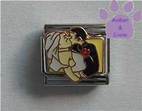 Bride and Groom Italian Charm You May Kiss the Bride