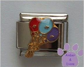 Colorful Balloons Italian Charm to remember an occasion