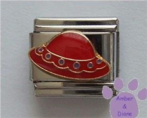 Red Hat with Purple Trim Italian Charm Red Hat Society