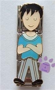 Little Boy Triple Link Italian Charm - arms crossed