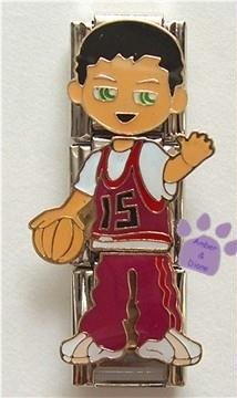 Little Boy Triple Link Italian Charm - basketball player