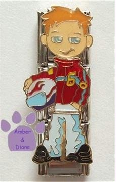 Little Boy Triple Link Italian Charm - racing helmet