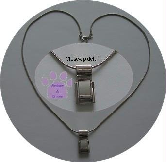 Italian Charm Necklace with Snake Chain, 16" length