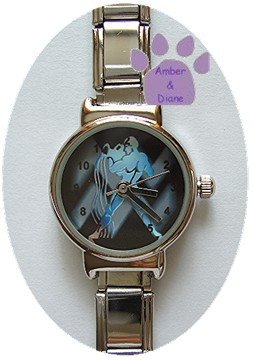 Zodiac Silvertone Italian Charm Watch AQUARIUS Jan 20 to Feb 18