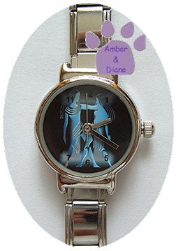 Zodiac Silvertone Italian Charm Watch GEMINI May 21 to June 20