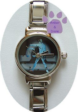 Zodiac Silvertone Italian Charm Watch LIBRA Sept 23 to Oct 22