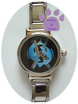 Zodiac Silvertone Italian Charm Watch PISCES Feb 19 to March 20