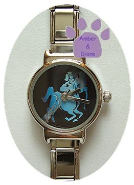 Zodiac Silvertone Italian Charm Watch SAGITTARIUS Nov 22-Dec 21