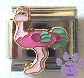 Cute Think Pink Ostrich Italian Charm
