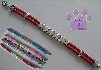Red Rubber Italian Charm Starter Bracelet with Lobster Claw
